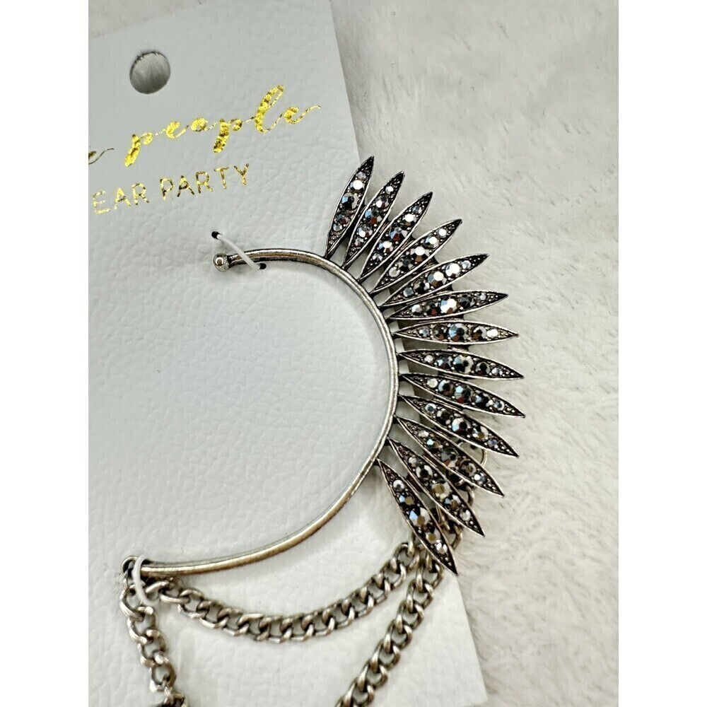 NEW Free People Birds Of A Feather Cocktail Earring Ear Party Cuff Sparkle Retro - Picture 2 of 5
